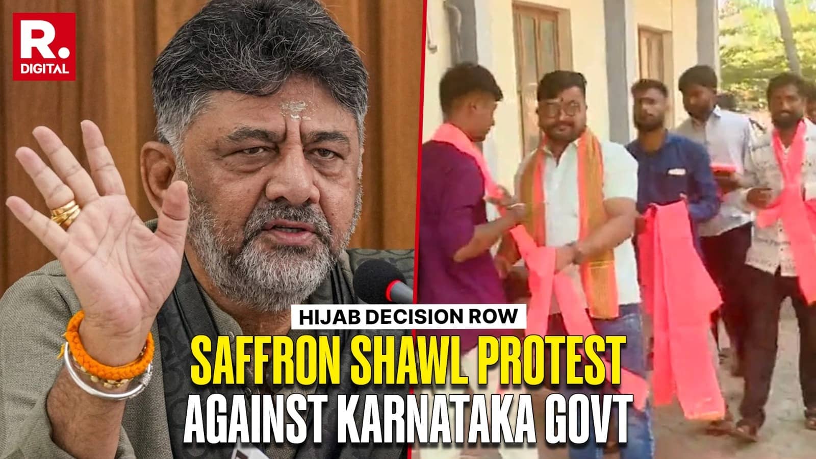 Hindu Groups Launch Saffron Shawl Protests Across Karnataka After Govt’s Hijab Policy