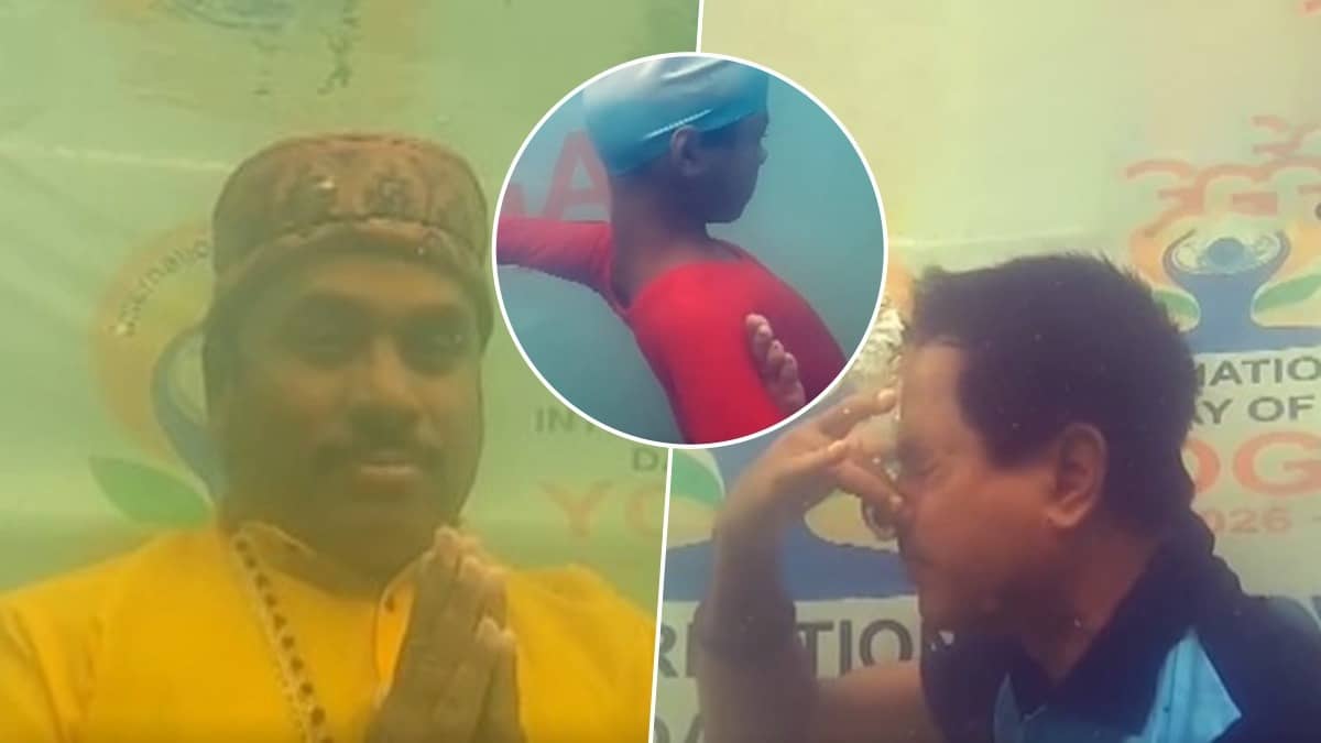 Underwater Yoga in the Mahanadi River: Spectacular Session Held in Odisha’s Cuttack | WATCH