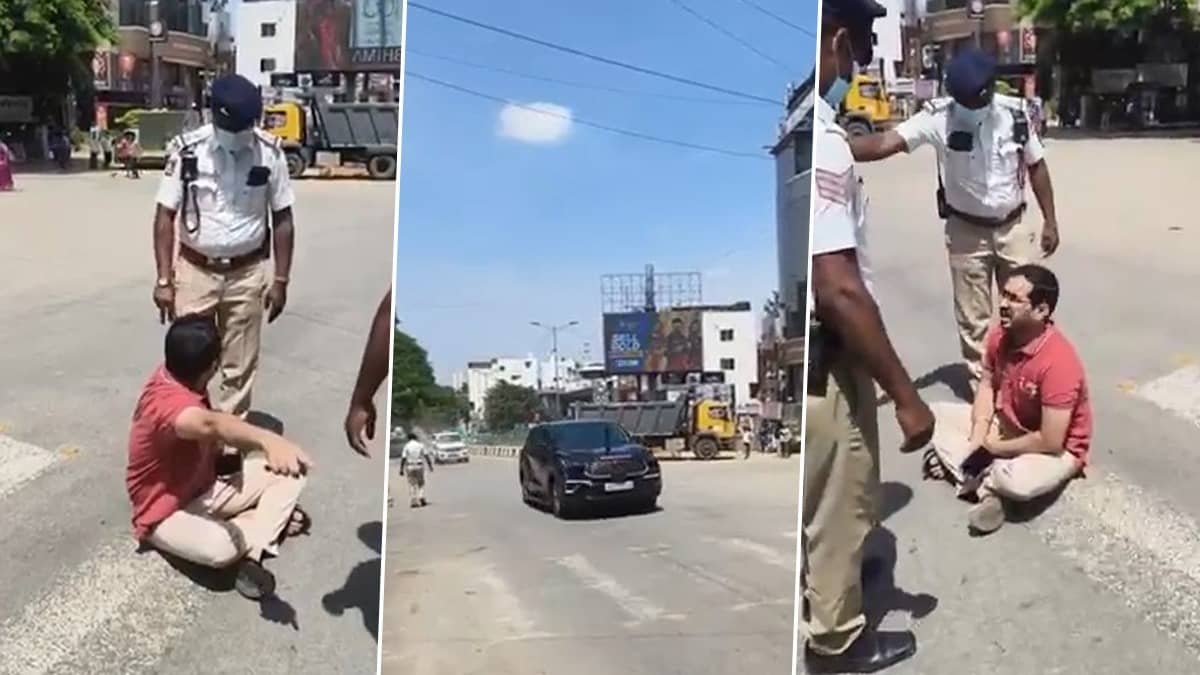 ‘My Wife is Pregnant’: Enraged Bengaluru Man Sits on Road In Protest As Traffic Halted For At least 30 Mins For Governor’s Convoy