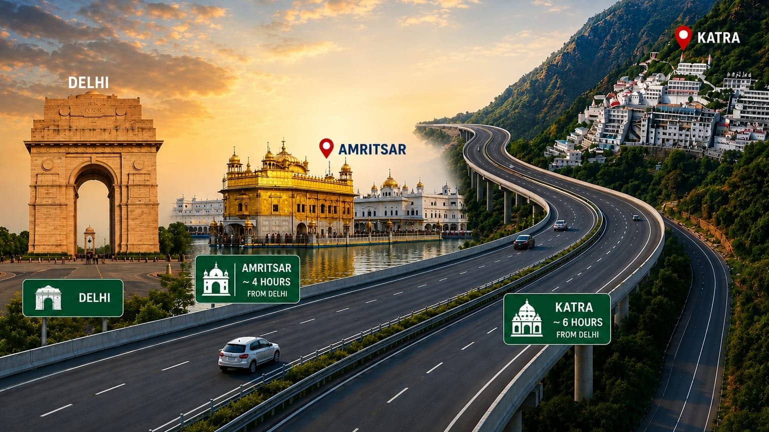 Big Relief! Now Reach Delhi to Amritsar in Just 4 Hours, Katra in 6! This New Expressway Cuts Travel Time by 50%