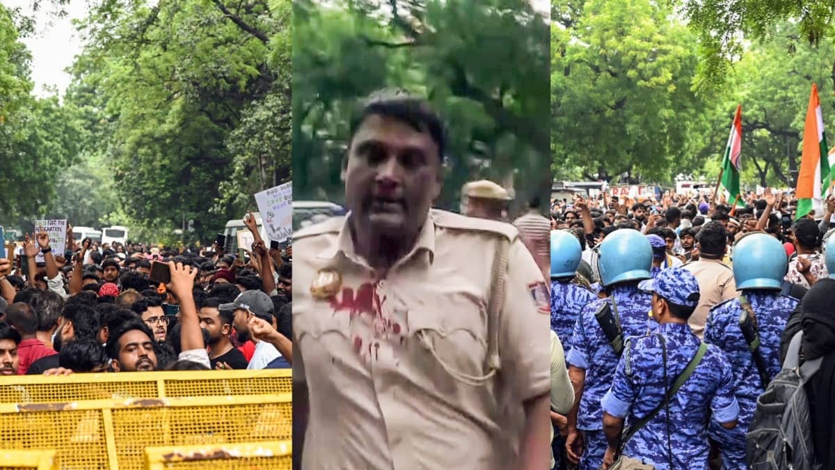 Stone-Pelting & Scuffles: Cops Bleed As CJP Protest Turns Violent, Say Those Deployed Near Security Barricades Targeted