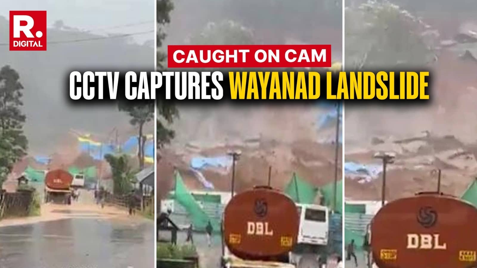 Chilling CCTV Footage Captures Moment Landslide Devastates Wayanad Tunnel Site; 1 Dead, 7 Missing