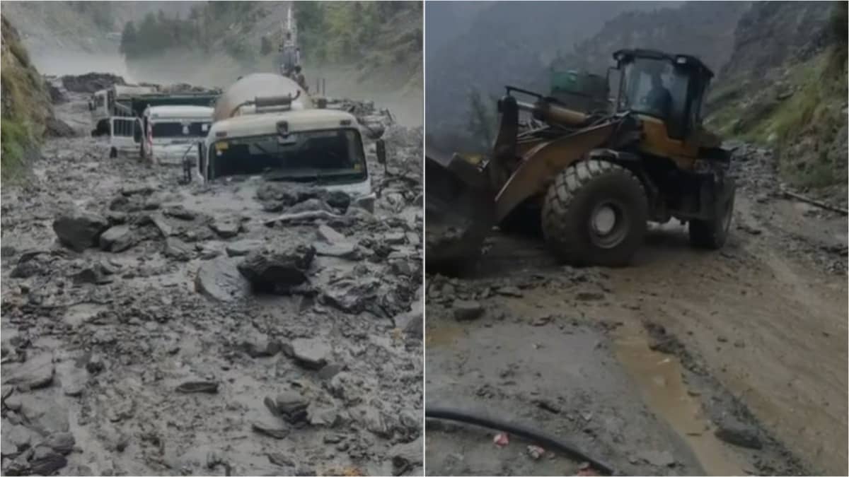 Vehicles Buried Under Debris As Cloudburst Batters Kwar Hydroelectric Project Site; Landslide Cuts Off Jammu-Kishtwar Highway