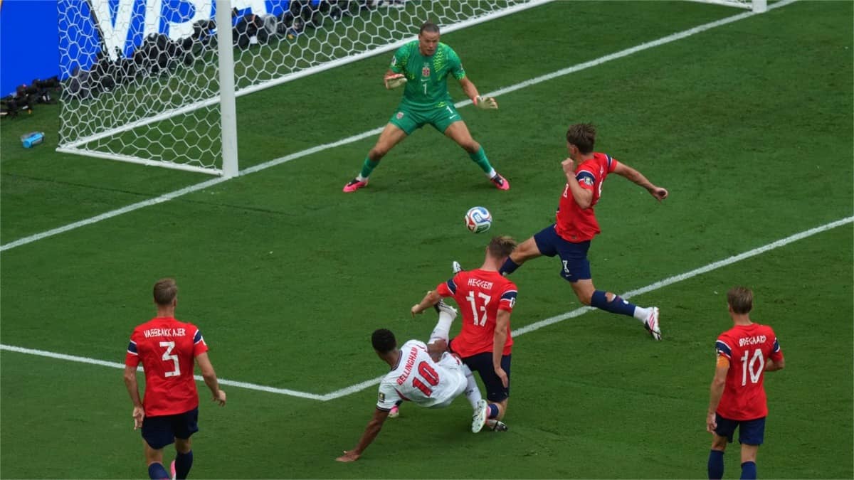 Fresh Controversy Erupts At World Cup 2026 As Jude Bellingham’s Equaliser During England vs Norway Appears To Strike Spidercam Cable | WATCH