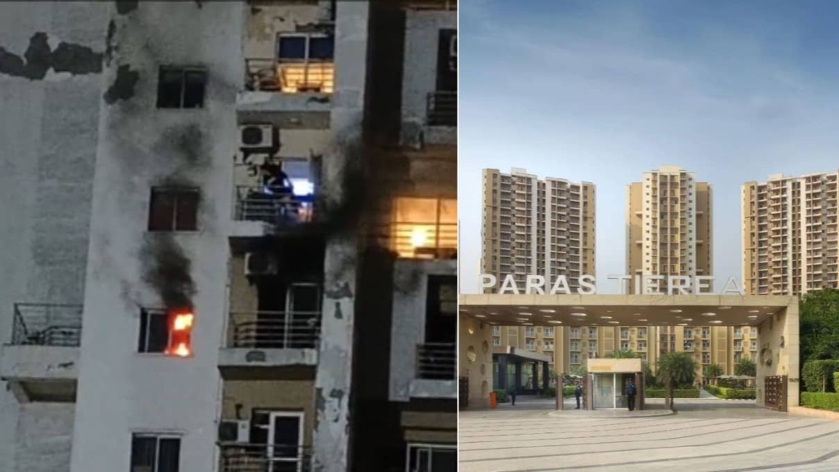 Noida High-Rise Fire: AC Short Circuit Triggers Fire at Paras Tierea Society, No Injuries Reported