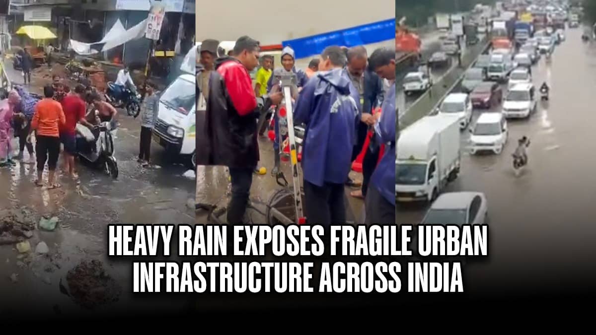Heavy Rain Exposes India’s Fragile Urban Infrastructure: Fatalities, Cave-Ins, and Submerged Roads