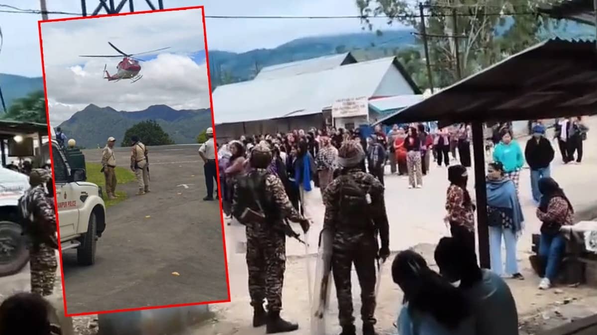 Manipur CM Lands In Churachandpur Amid Massive Security, Defies Shutdown Call Over MLA Valte’s Funeral