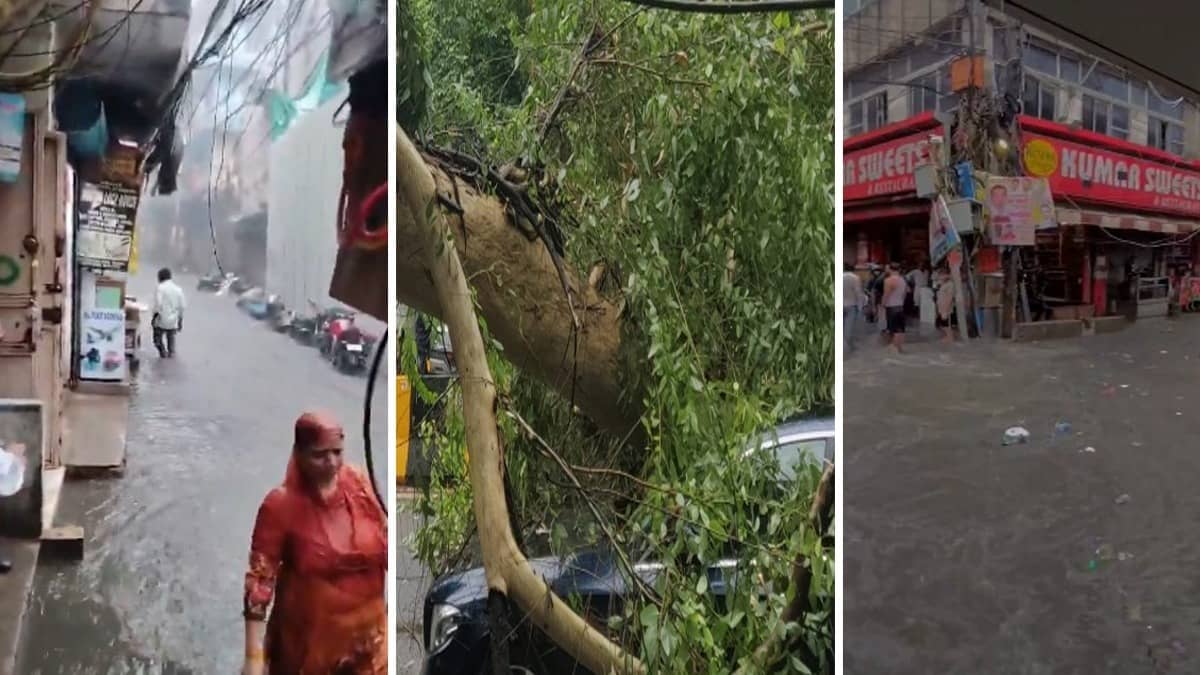 Monsoon Mayhem: Heavy Rain Triggers Massive Waterlogging Across Delhi-NCR | WATCH