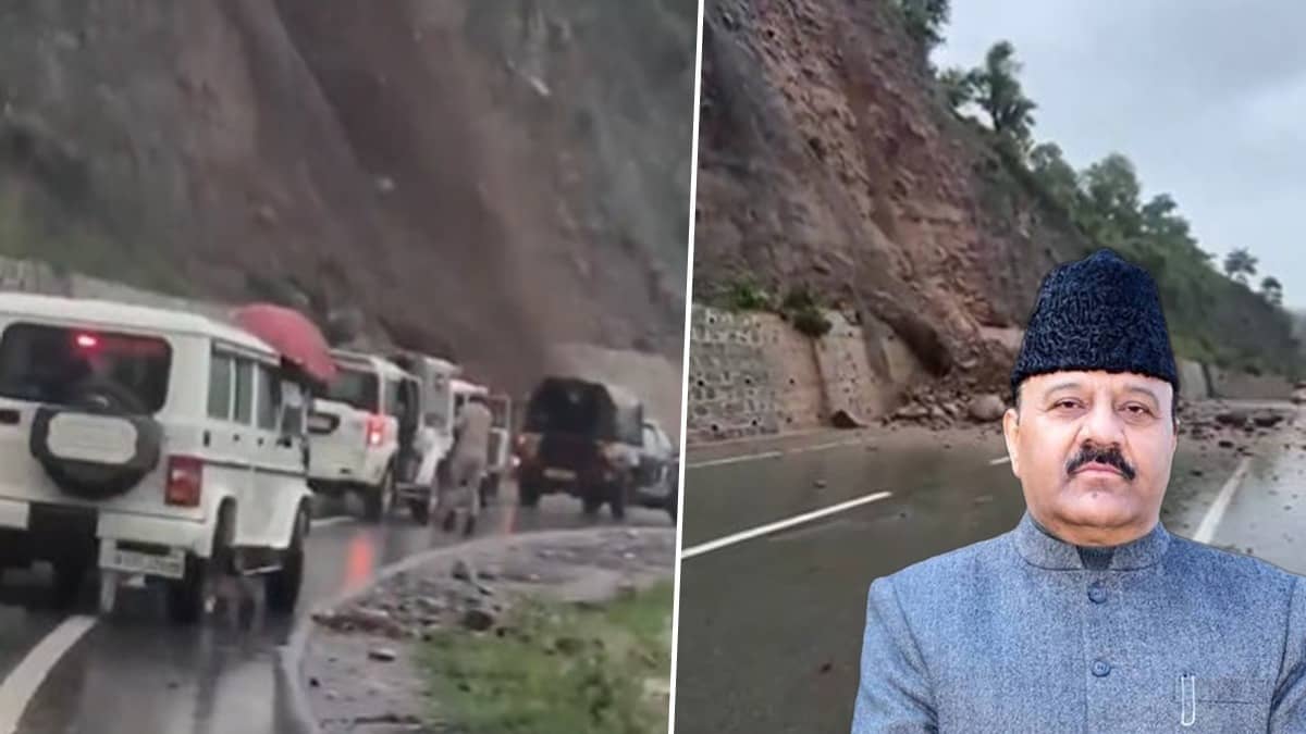 Narrow Escape for J&K Deputy CM Surinder Choudhary as Mudslide Strikes Convoy En Route to Flood-Hit Rajouri and Poonch