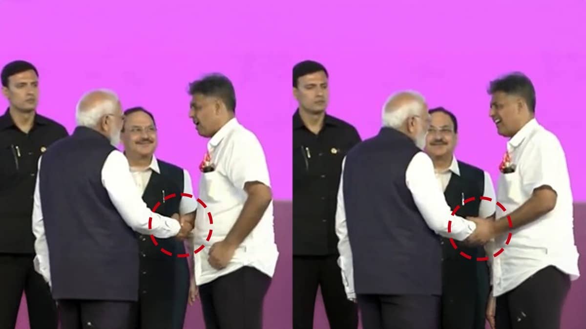 Rare Display of Cross-Party Warmth: PM Modi’s Bonhomie with Congress MP Manish Tewari in Chandigarh | WATCH