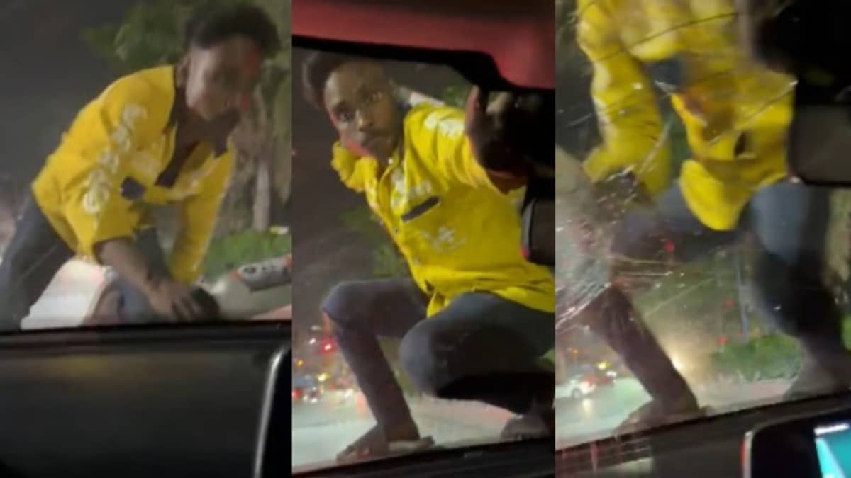 Road Rage Horror In Indore: Bike-Borne Youths Attack Couple’s Car, Smash Windshield; 2 Arrested