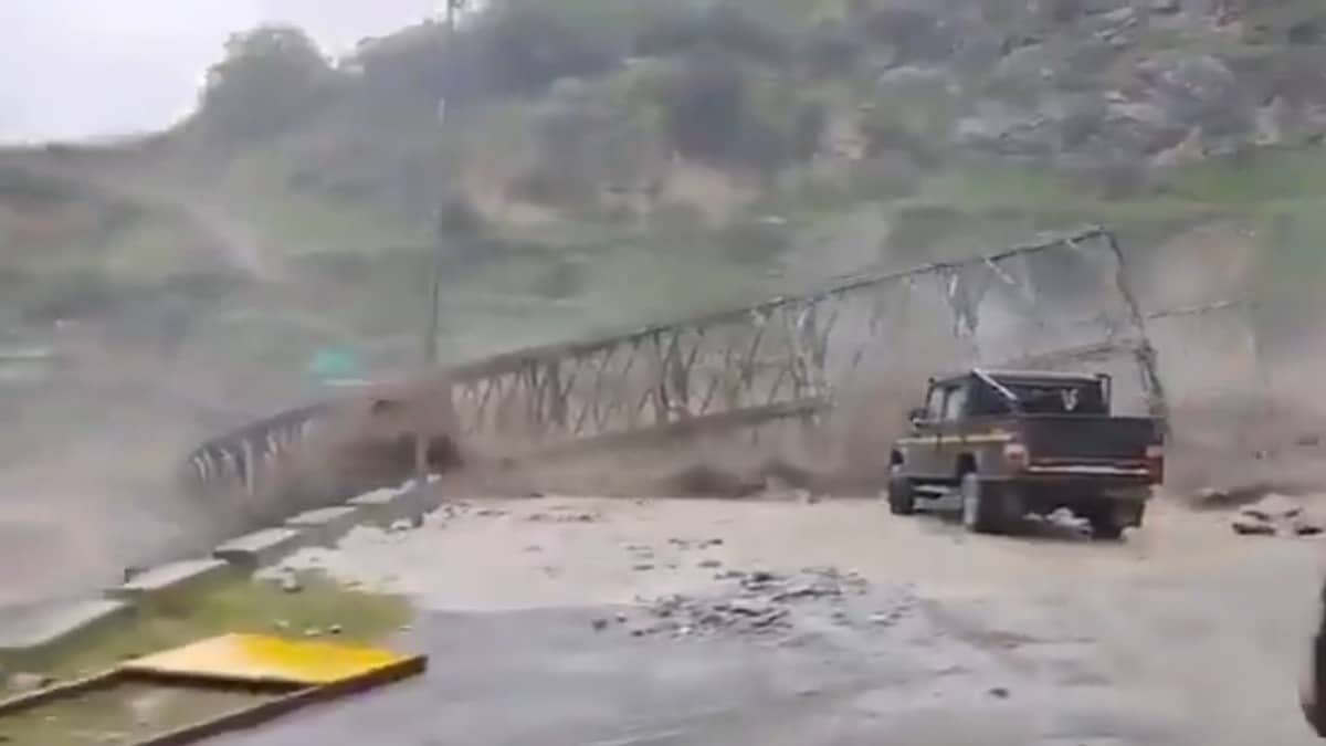 Uttarakhand On High Alert: Chamoli Flash Flood Washes Away Bailey Bridge, Camper Swept Away; CM Dhami Directs Relief Measures