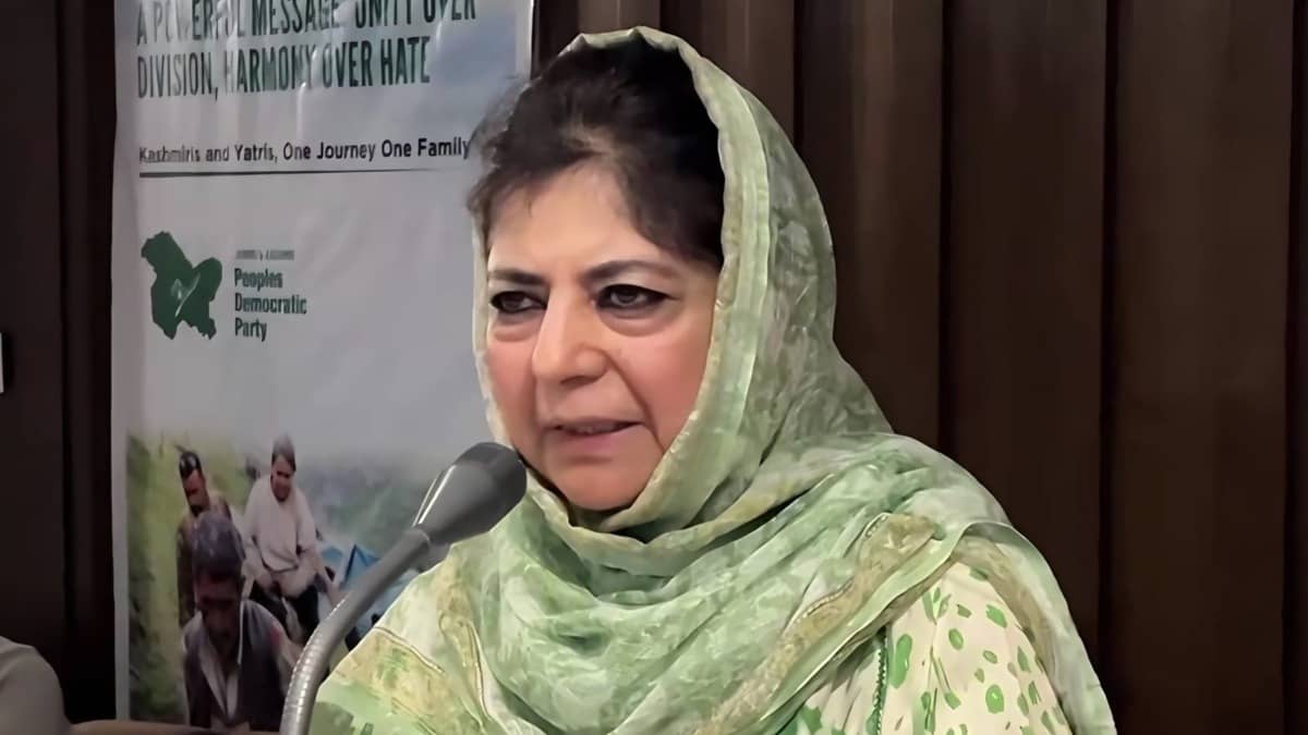 Mehbooba Mufti Under Fire For Holding Indian Flag Upside Down At Srinagar Protest, Authorities Mull Legal Action